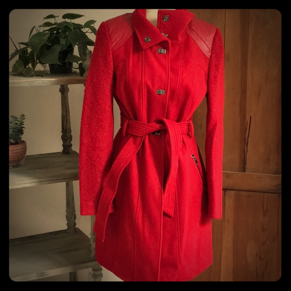 Guess Red Trench Coat